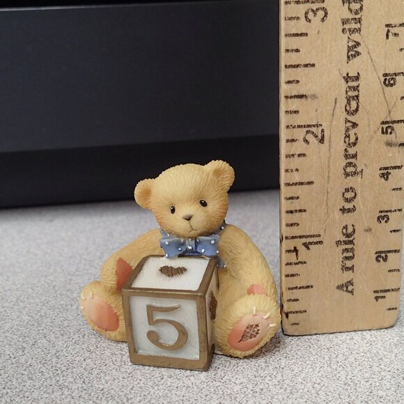 Cherished Teddies Number 5 Block Figure - Picture 1 of 6